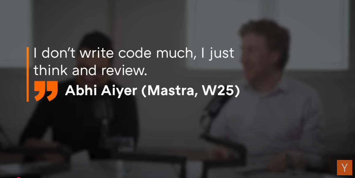 I don't write code much, I just think and review.
